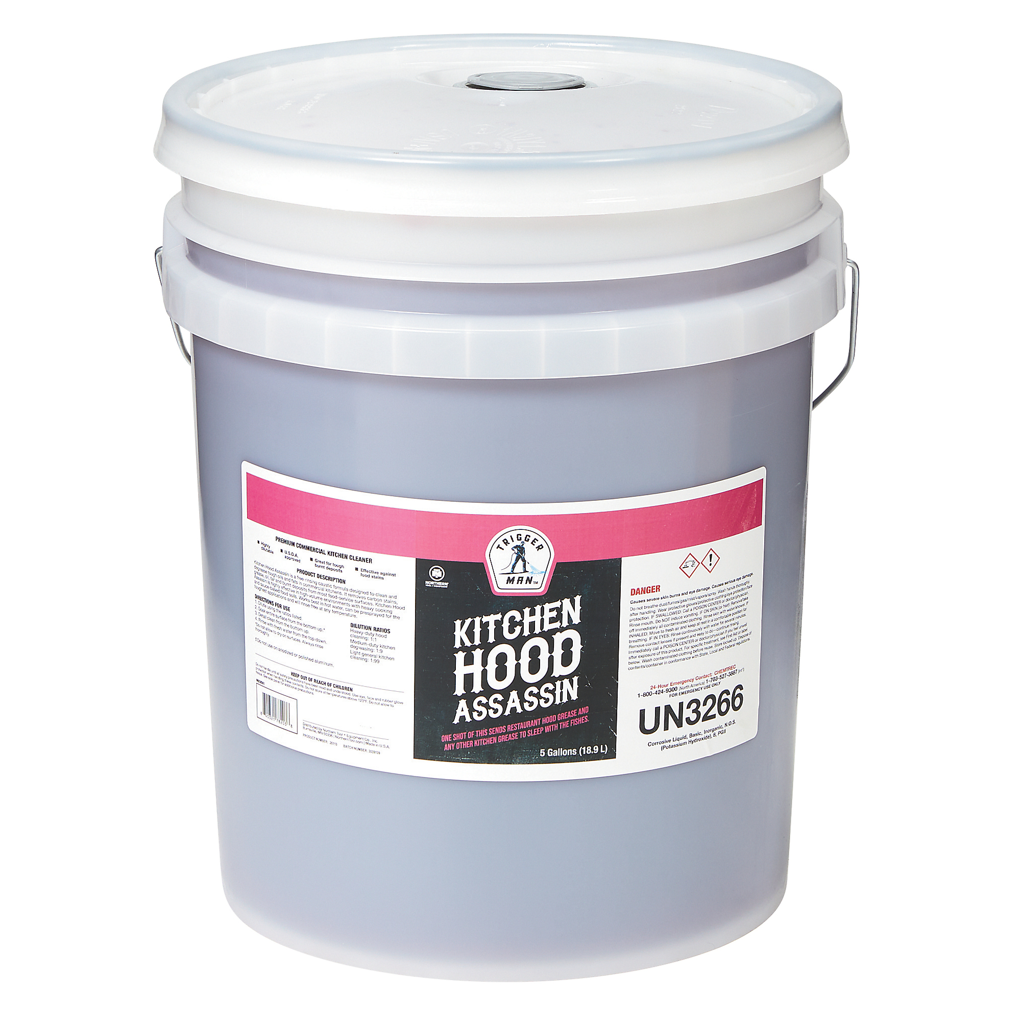 Trigger Man Kitchen Hood Assassin, Pressure Washer Chemical, 5 Gallons
